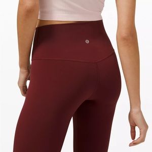 Lululemon Red Merlot Cranberry Red Plum Leggings Align